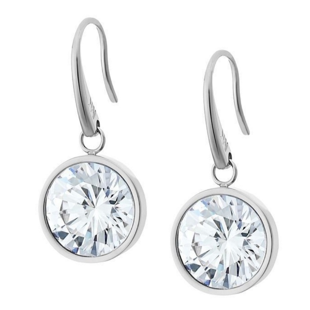 Michael Kors Silver Earrings with Sparkling Stones